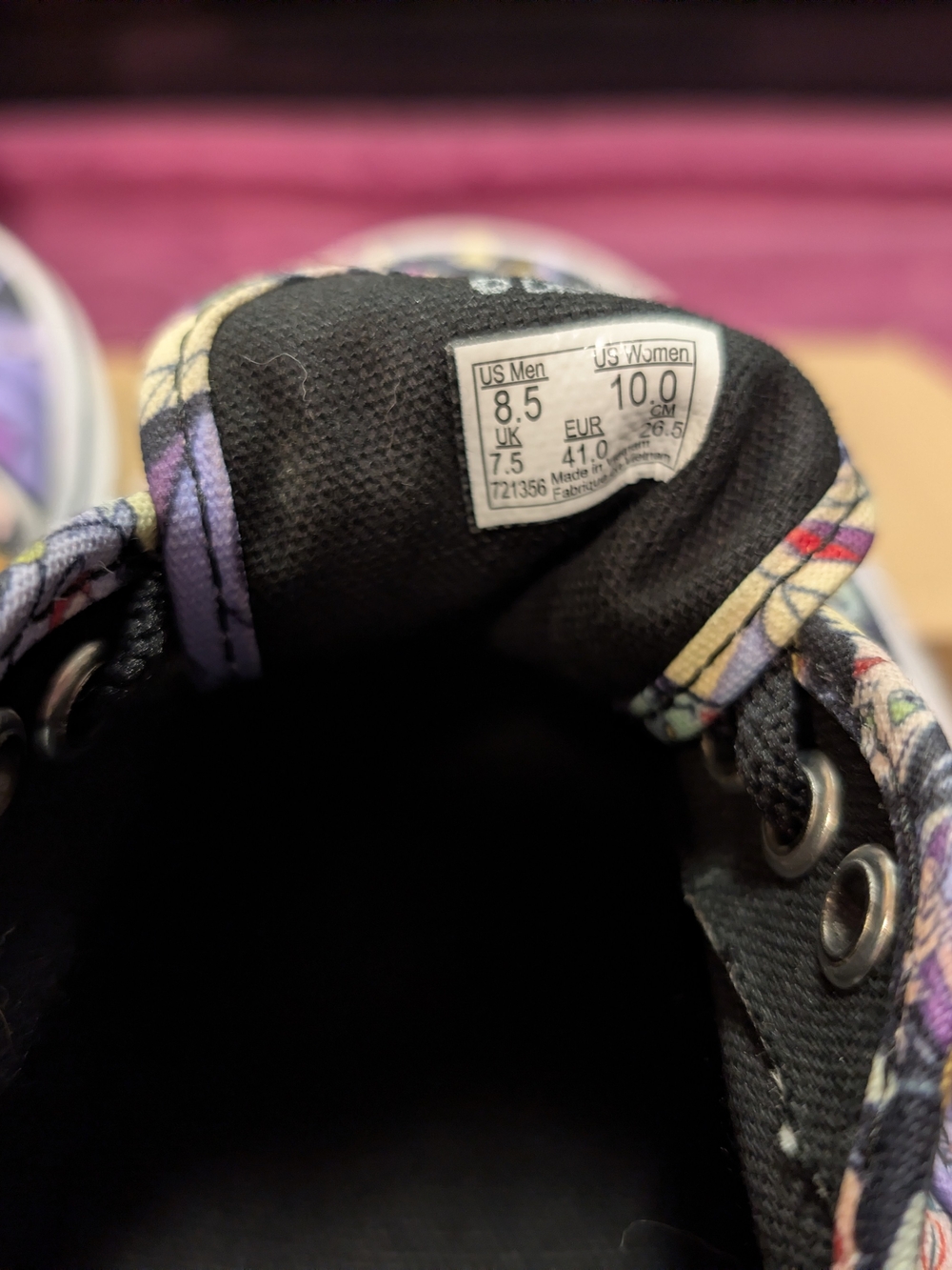 Vans x Disney Villains Canvas Sneakers - Purple Multi - Picture 6 of 6